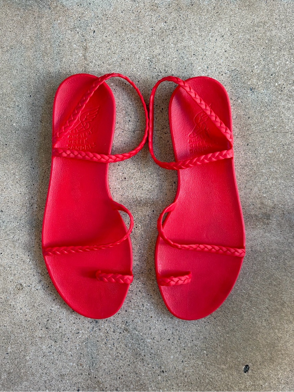 Ancient Greek Sandals Eleftheria jelly sandal in red